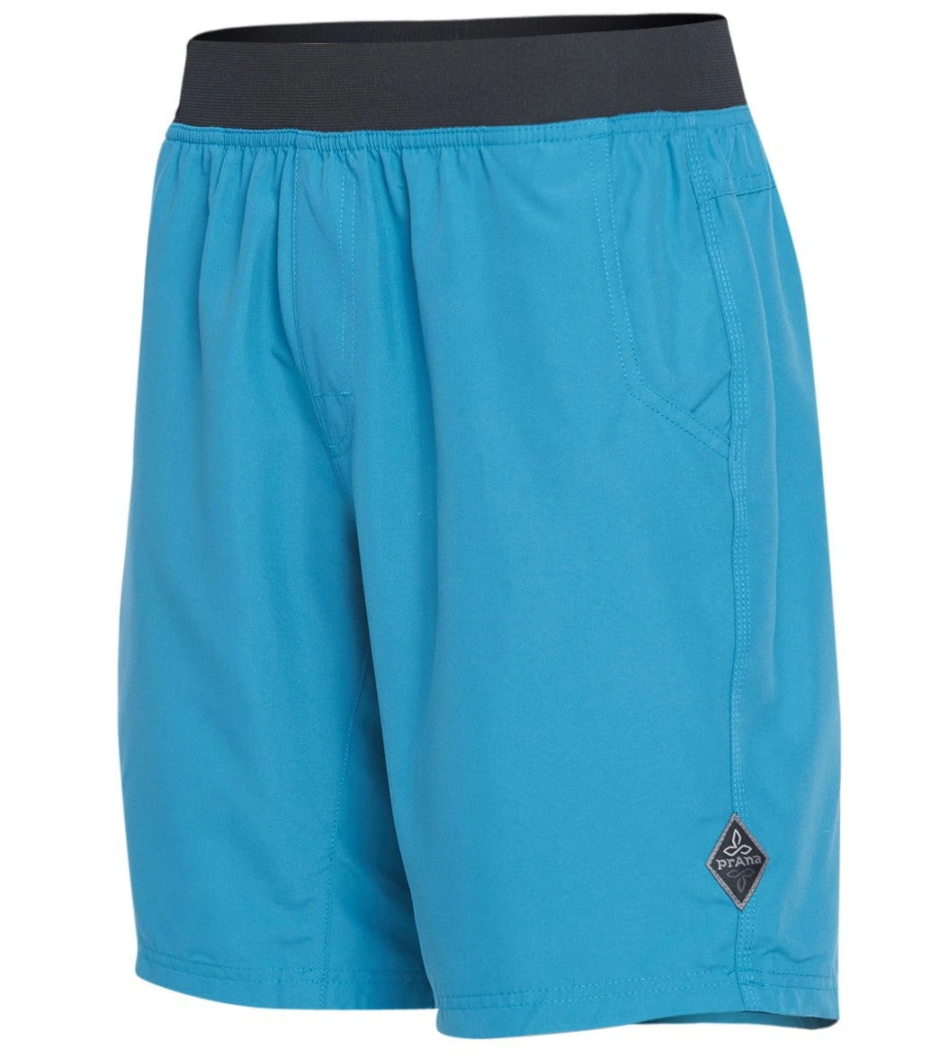 PrAna Men's Mojo Yoga Shorts River Rock Blue