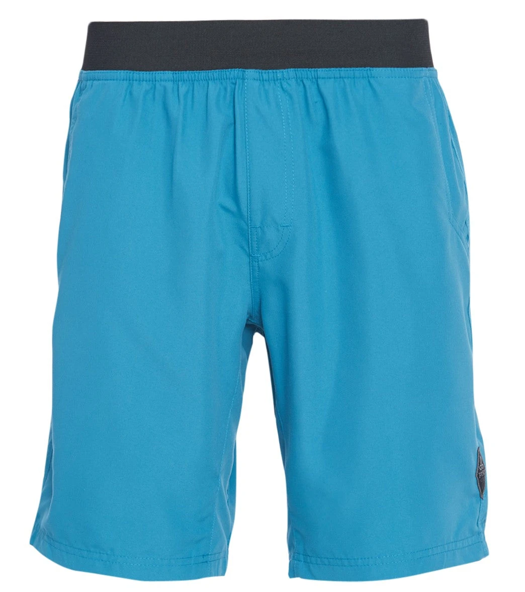 PrAna Men's Mojo Yoga Shorts River Rock Blue - Image 3