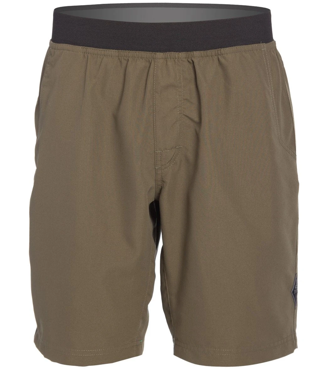 PrAna Men's Mojo Yoga Shorts Cargo Green - Image 3