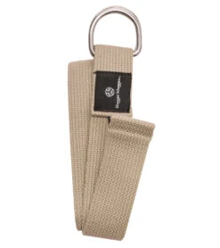 Hugger Mugger D-Ring Cotton Yoga Strap 6' Natural