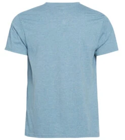 PrAna Men's V Neck Short Sleeve Workout Tee Blue Note Heather