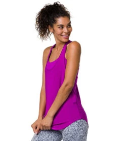 Onzie Lightweight Glossy Flow Yoga Tank Top Orchid
