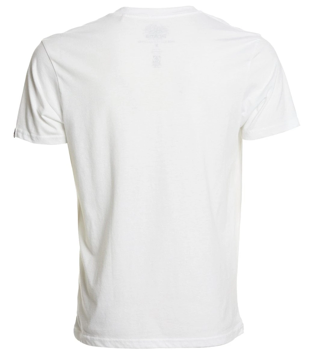 PrAna Men's V Neck Short Sleeve Workout Tee White - Image 2