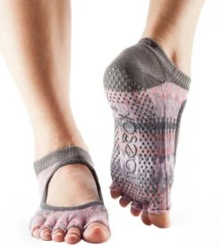 Toesox Bella Half-Toe Yoga Grip Socks Siren
