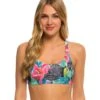 Onzie Chic Yoga Sports Bra Aloha/Black Straps