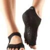 Toesox Bellarina Half-Toe Yoga Grip Socks Black