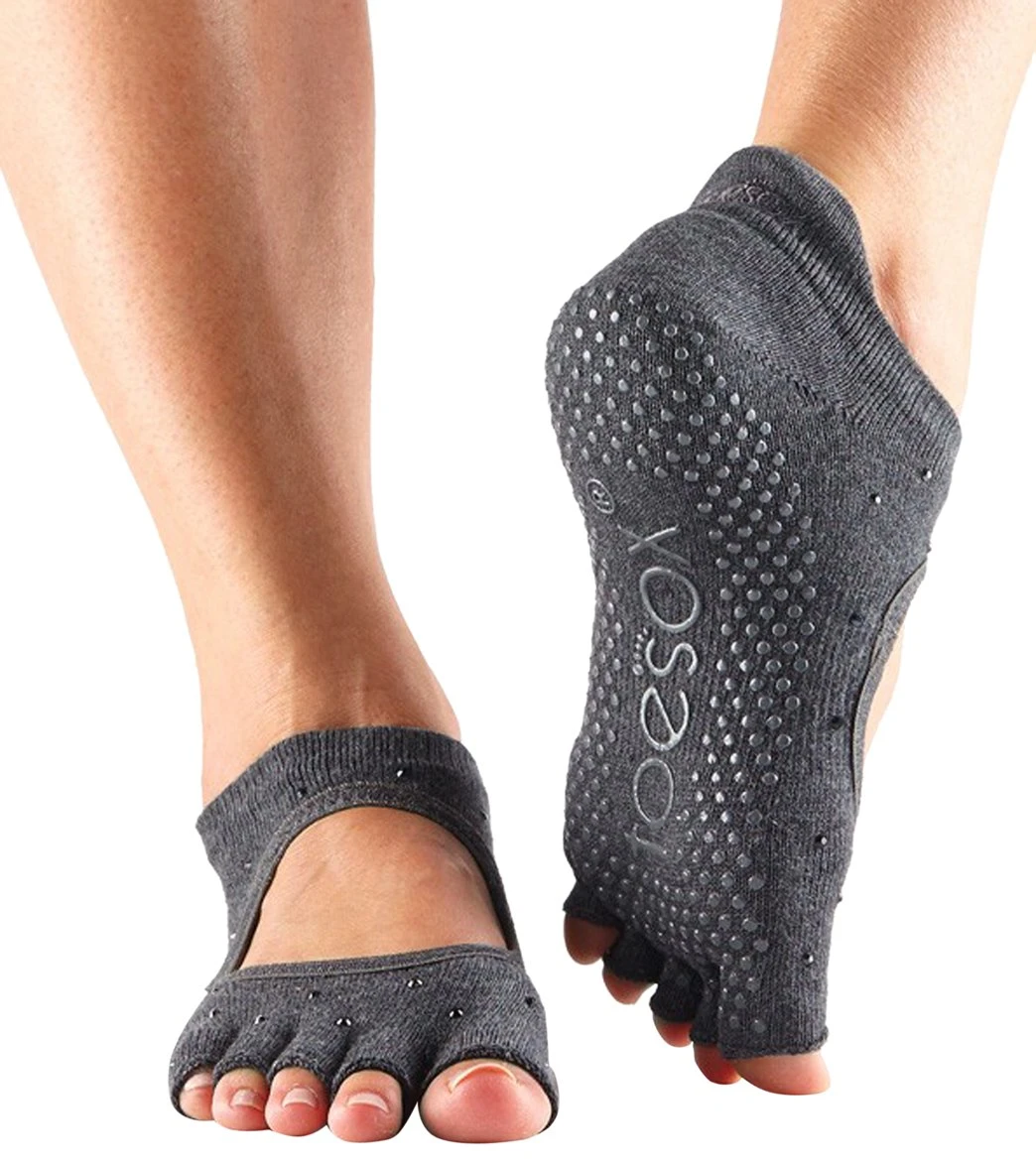 Toesox Bellarina Half-Toe Yoga Grip Socks Sultry