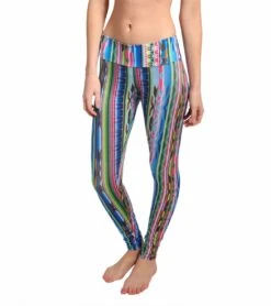 Onzie Long Yoga Leggings Blue Mexi-Cali