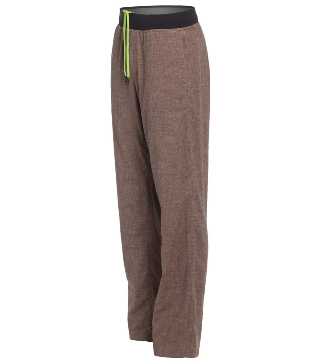 PrAna Men's Vaha Yoga Pants 32" Inseam Brown Herringbone