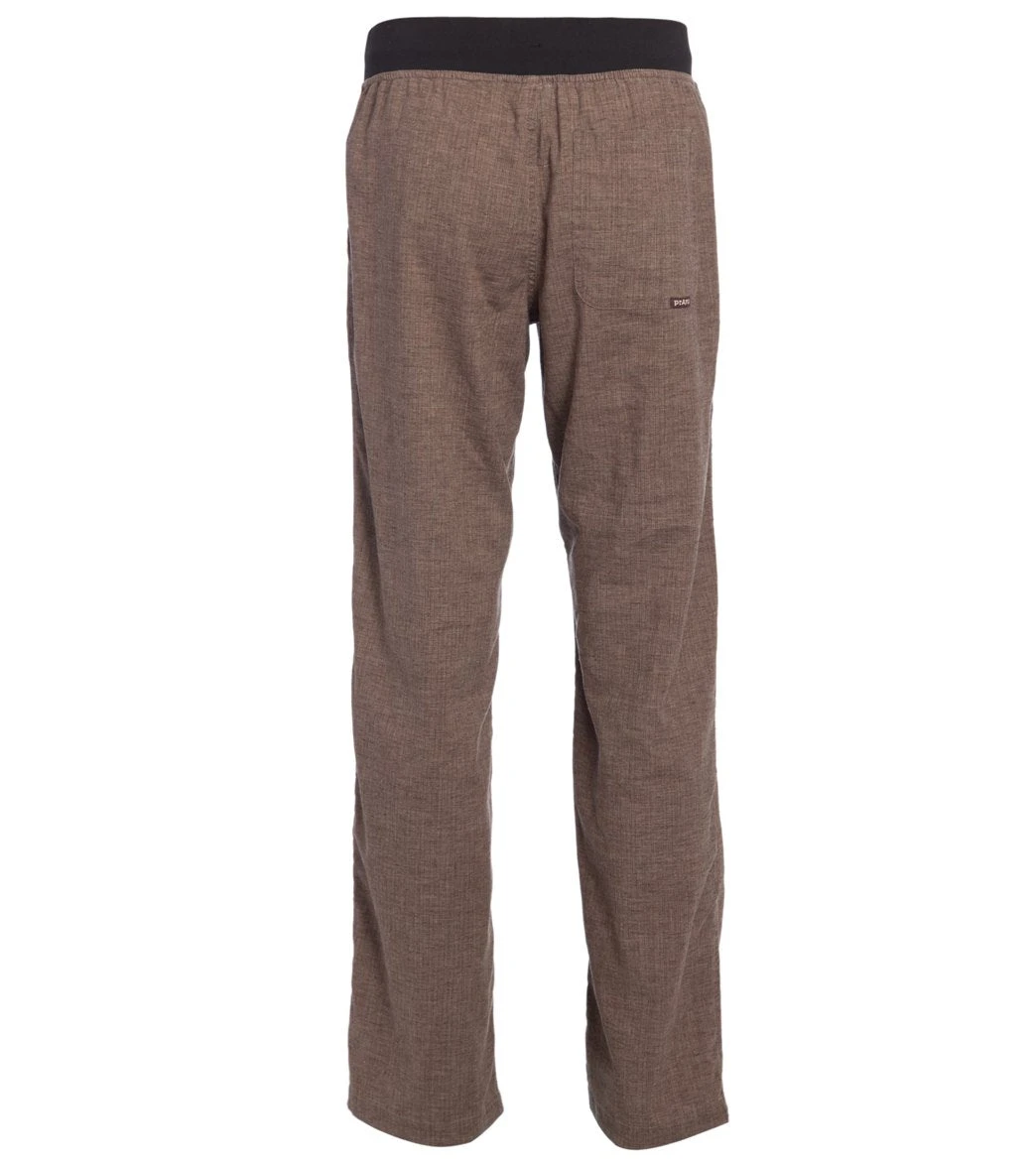 PrAna Men's Vaha Yoga Pants 32" Inseam Brown Herringbone - Image 2