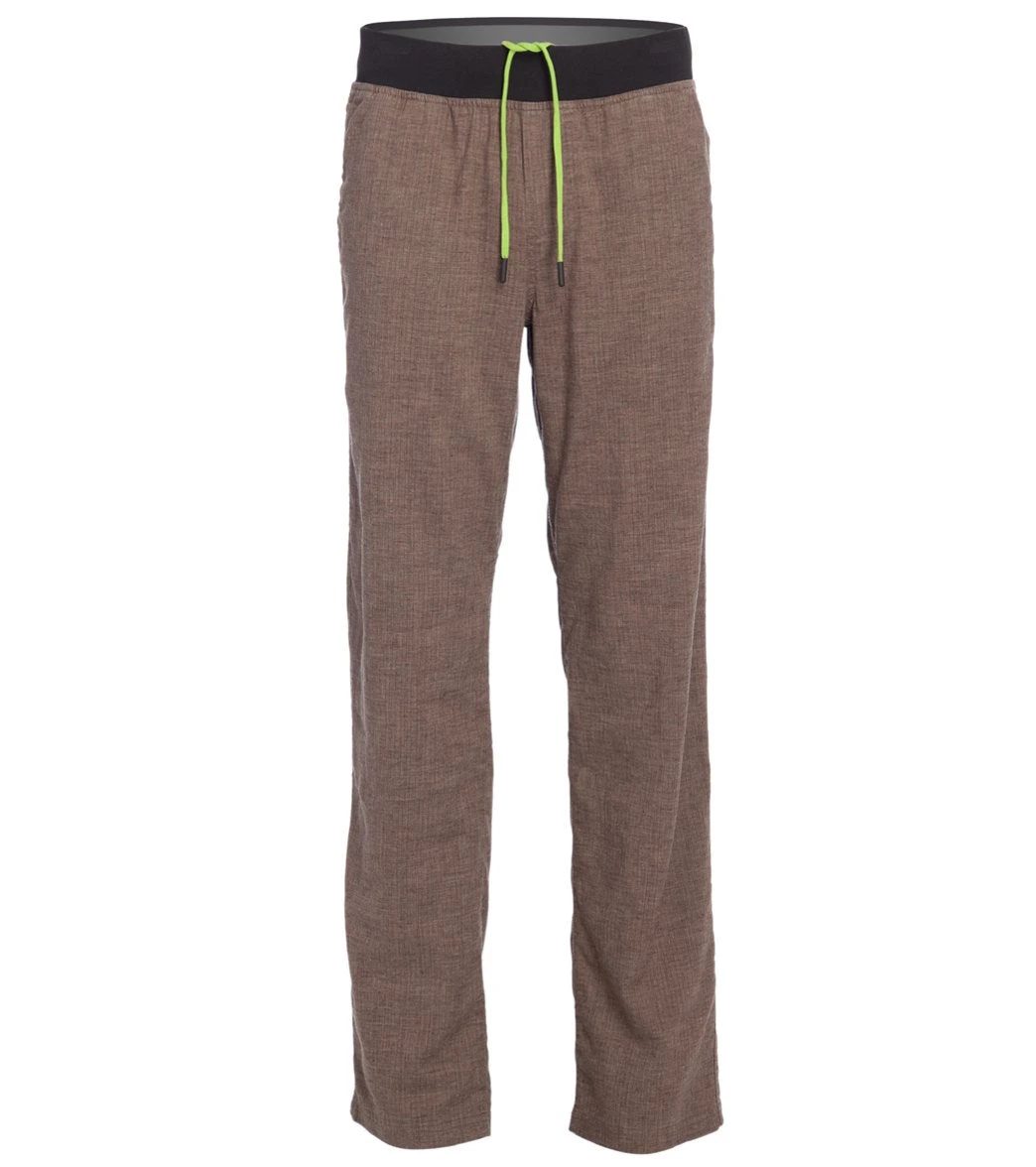 PrAna Men's Vaha Yoga Pants 32" Inseam Brown Herringbone - Image 3