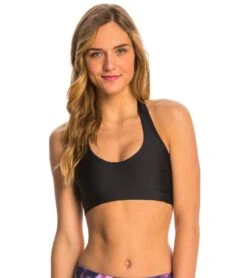 Onzie Wrap Yoga Sports Bra Black