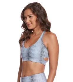 Onzie Wrap Yoga Sports Bra White Venom