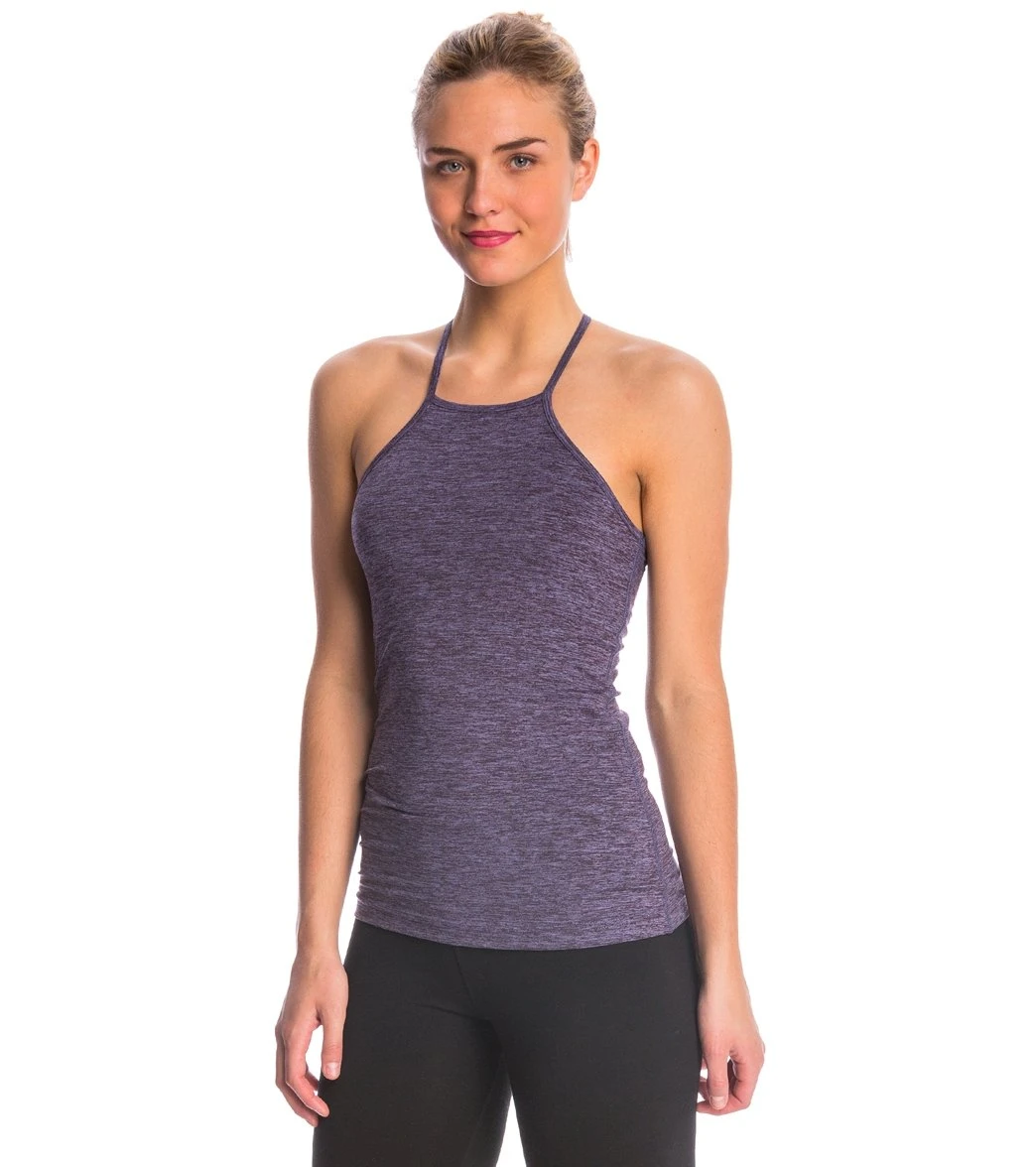 Hard Tail Open Air Yoga Bra Tank Top Navy Blue