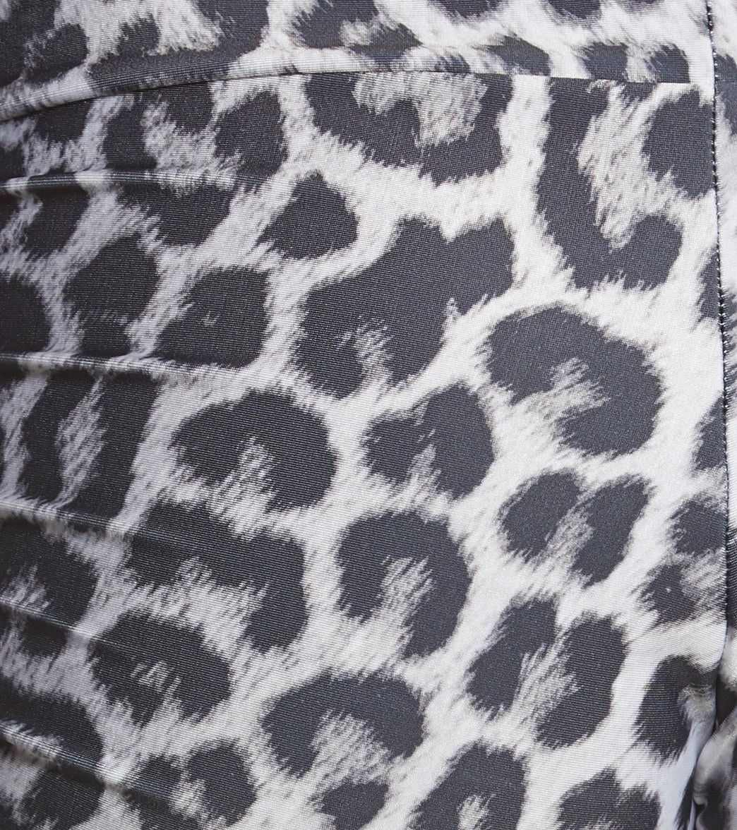Onzie Side String Yoga Shorts Black/White Leopard - Image 4