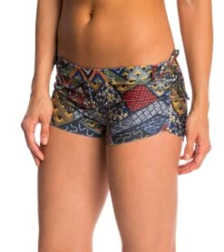 Onzie Side String Yoga Shorts Navy Queen