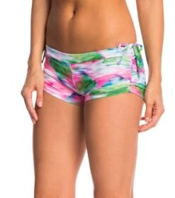 Onzie Side String Yoga Shorts Diamond Palm