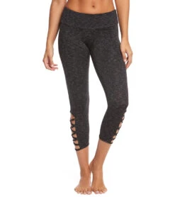 Onzie Weave Yoga Capris Heather Gray