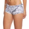 Onzie Side String Yoga Shorts White Marble