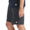Vuori Men's Kore Yoga Shorts Charcoal Twill Texture
