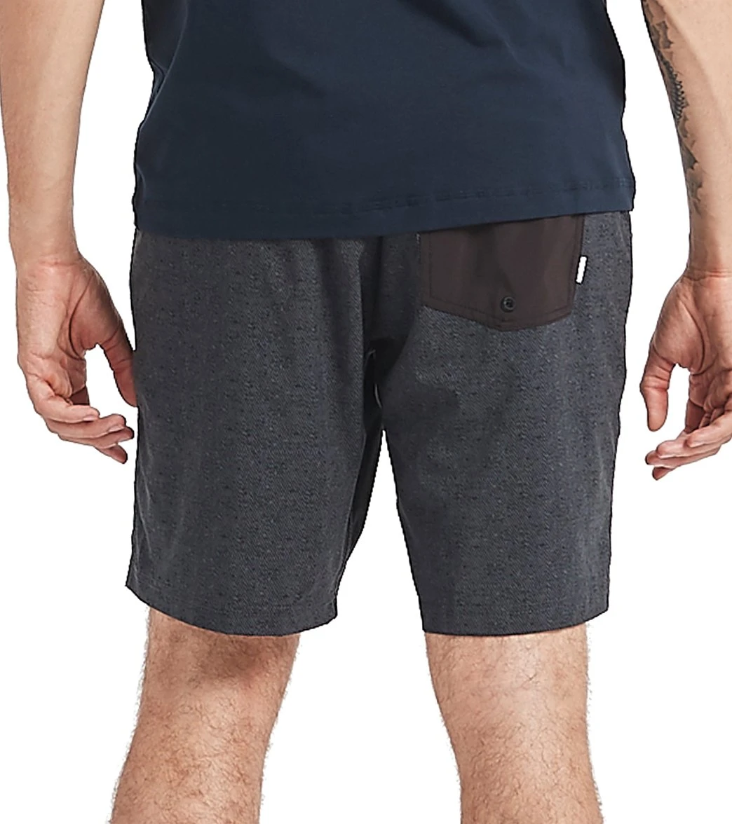 Vuori Men's Kore Yoga Shorts Charcoal Twill Texture - Image 2