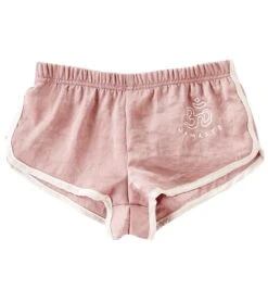 Spiritual Gangster Toddler Girls Om Namaste Satin Asana Shorts