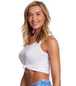 Onzie Knot Yoga Crop Top White