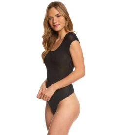 Free People All About The Back Yoga & Dance Leotard Black