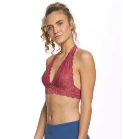 Free People Galloon Lace Halter Bra Rose