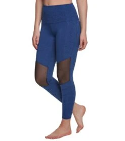 Onzie Moto Yoga Capris Moonlight Blue/Black Mesh