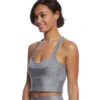 Mika Yoga Wear Lynn Hot Yoga Crop Tank Top Graphite