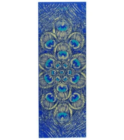 Gaiam Sapphire Feather Printed Yoga Mat 68" 6mm Extra Thick