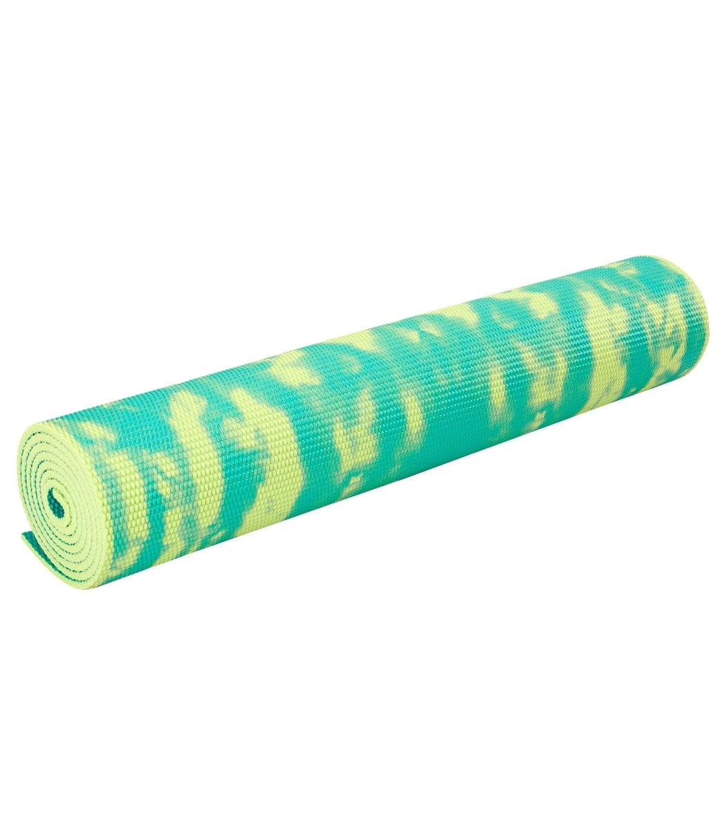 Gaiam Reversible Turquoise Lotus Printed Yoga Mat 68" 6mm Extra Thick - Image 5
