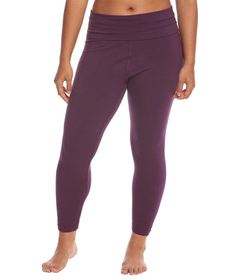 Hard Tail Plus Size Rolldown Layering Cotton Yoga Leggings - Image 6
