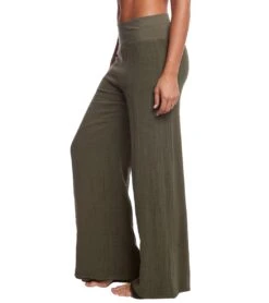 Hard Tail Flat Waist Cotton Yoga Pants Olive