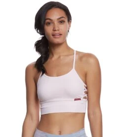 Hard Tail X Side Middy Yoga Sports Bra Blush