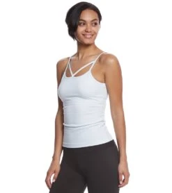 Hard Tail Strappy Front Yoga Tank Top Mist