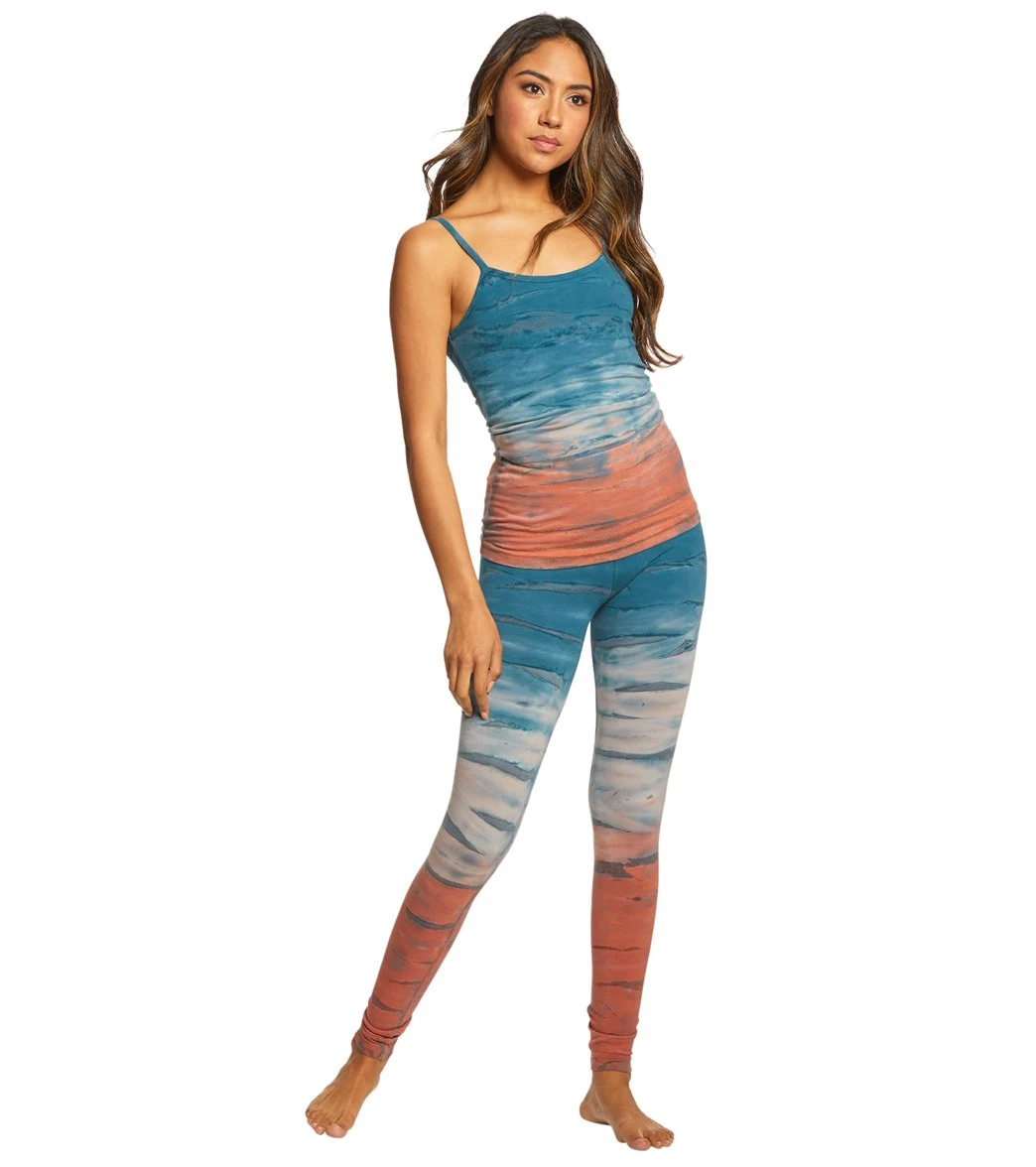 Hard Tail Long Yoga Sport Bra Tank Blue/Red Rainbow Horizon - Image 3