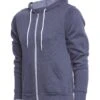 Bella + Canvas Men's Sponge Fleece Full Zip Hoodie Heather Navy