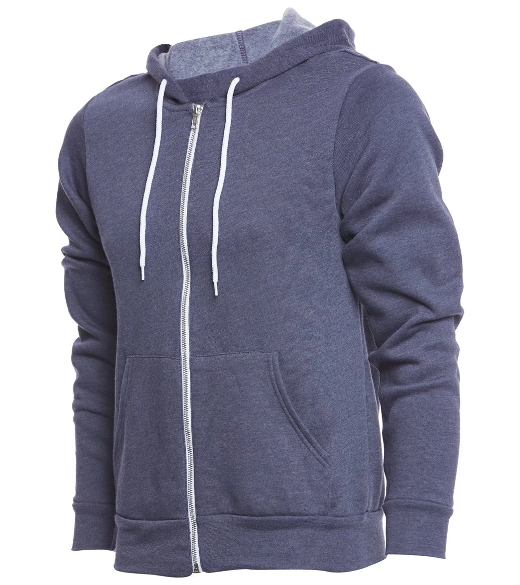 Bella + Canvas Men's Sponge Fleece Full Zip Hoodie Heather Navy