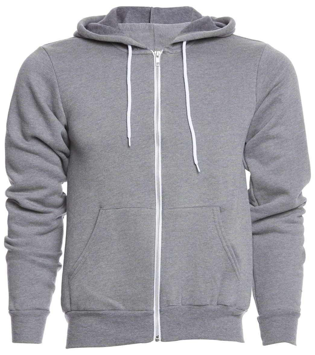 Bella + Canvas Men's Sponge Fleece Full Zip Hoodie Deep Heather - Image 3