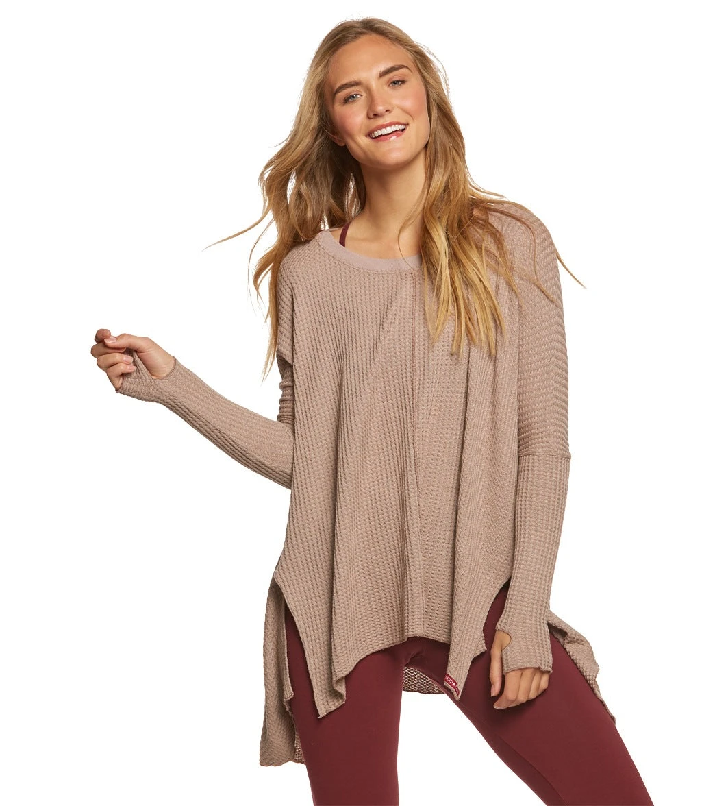 Hard Tail Thumbhole Slit Seam Side Pullover Mauve - Image 5