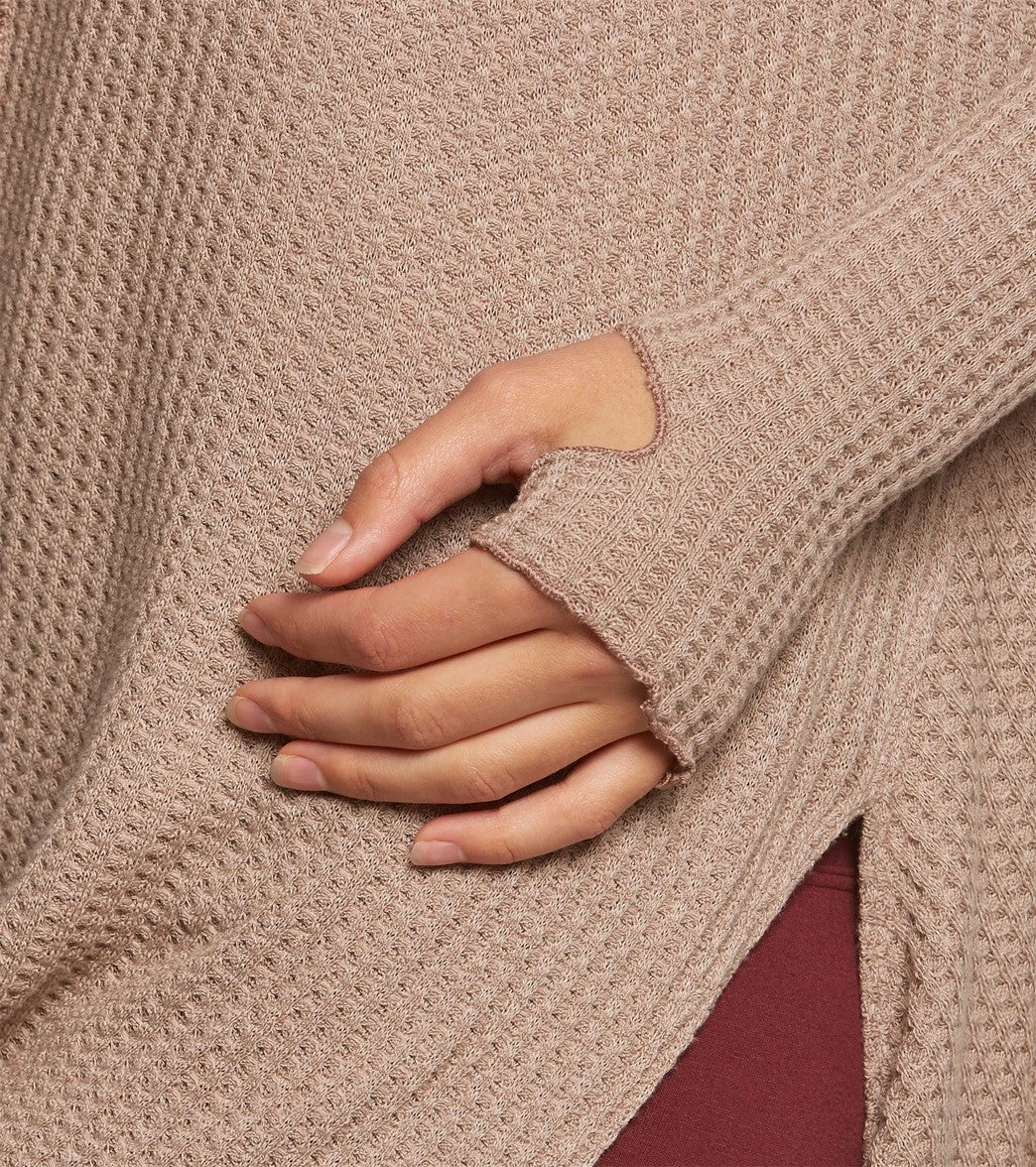 Hard Tail Thumbhole Slit Seam Side Pullover Mauve - Image 4