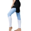 Onzie High Waisted Track Yoga Leggings Black/Bouquet/White Rib