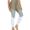 Onzie High Waisted Track Yoga Leggings Dust Fossil Combo