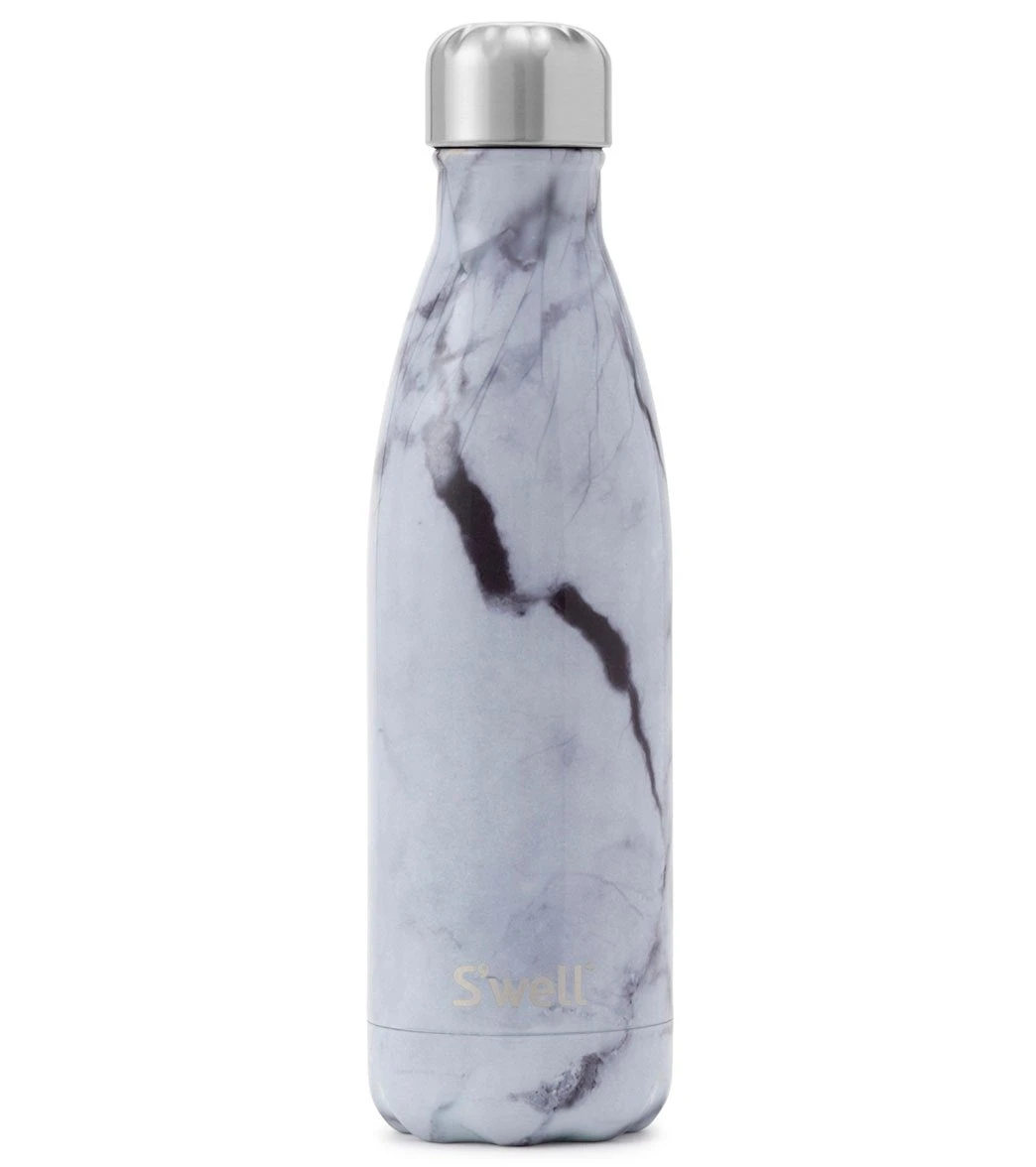 S'well White Marble 17oz Stainless Steel Water Bottle - Image 4