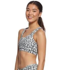 Strut-This The Kinzie Yoga Sports Bra Snow Leopard