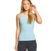 Hard Tail Open Back Support Tank Top Bottle Green