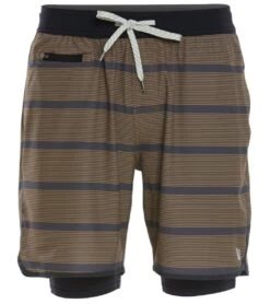 Vuori Men's Stockton Shorts Charcoal Acorn Stripe