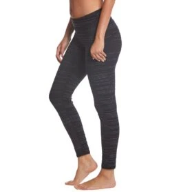 Hard Tail Mid Rise Side Blocked Yoga Leggings Black